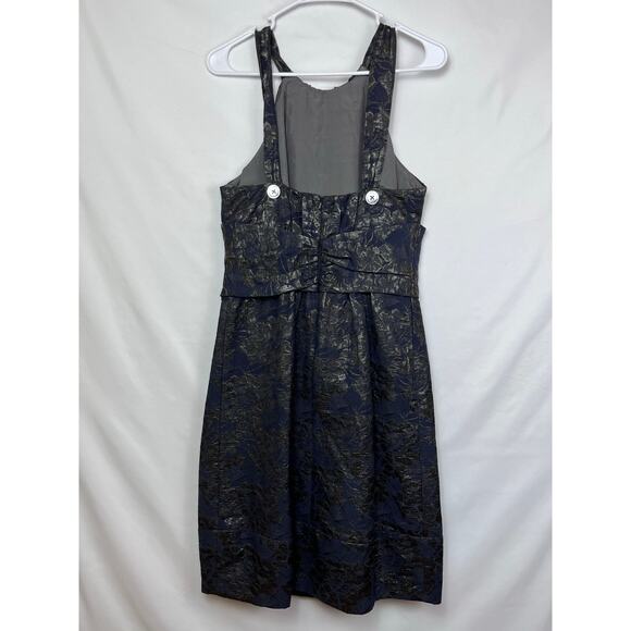 Vera Wang Womens 8 Gray Silk Blend Sleeveless Straight Cocktail Formal Dress - Picture 6 of 10